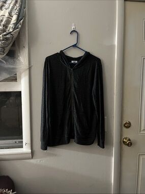 Old Navy Men's Black Hooded Zip-Up Sweater
